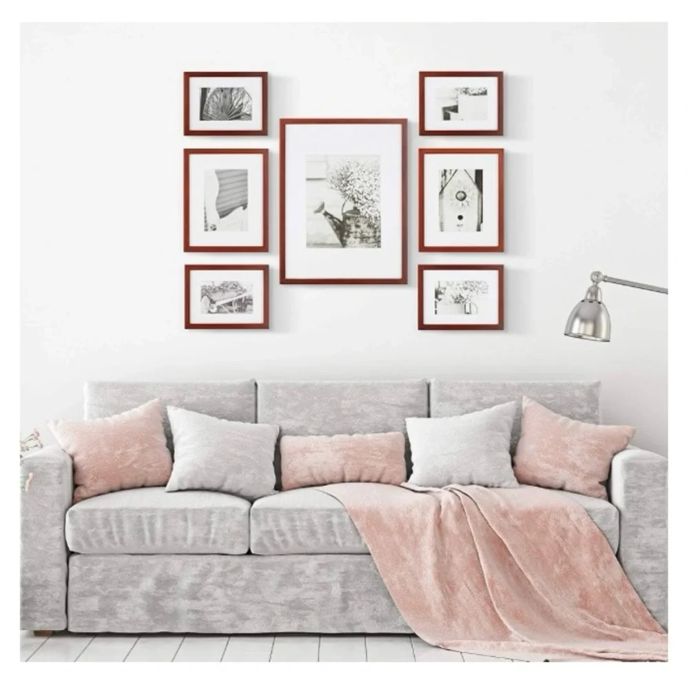 7-pc Walnut Gallery Wall Picture Frame Kit - Picture 2 of 7